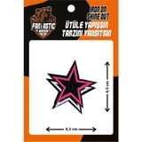 Fantastic Pembe Yıldız Modeli Ütü ile Yapışan Dokuma Arma Patch Yama 10'lu Paket %100 Polyester