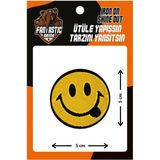 Fantastic Ütü Ile Yapışan Dokuma Arma Patch, Sarı Emoji