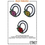 Fantastic Ütü ile Yapışan Dokuma Arma Seti Patch Yama Çiçekli Harfler Modeli Ö Harfi (3 Adet)