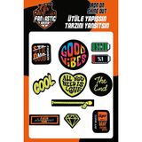 Fantastıc Ütü ile Yapışan Dokuma Arma Seti Patch Yama Good Vıbes, Cool, Elmas Modeli