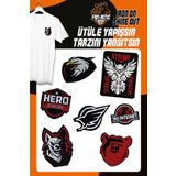 FANTASTIC Ütü Ile Yapışan Dokuma Arma Seti Patch Yama Kurt, Hero, Kartal Modeli