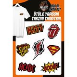 Fantastic Ütü ile Yapışan Dokuma Arma Seti Patch Yama Superman Modeli Fantastıc Arma - . - 001 Siyah