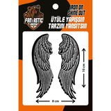 Fantastic Ütü ile Yapışan Simli Kanat Dokuma Arma Patch, 8 cm x 10 cm Polyester Özellikli