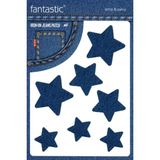 fantastic Yıldız Desenli Kot Arma Patch 100 gr Koyu Mavi Ütü ile Yapışan Denim Onarım için