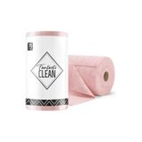 FantastiCLEAN Çok Amaçlı Rulo Mikrofiber Temizlik Bezi 30x30 75 Yapraklı Pembe