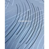Fantastik Astarlı Pürüzsüz Silinebilir Modern Çizgili Kaymaz Pvc Muşamba Masa Örtüsü - Gri - 100 x 140 cm