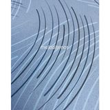 Fantastik Astarlı Pürüzsüz Silinebilir Modern Çizgili Kaymaz Pvc Muşamba Masa Örtüsü - Gri - 140 x 260 cm