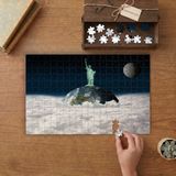 Fantastik Dünya Özgürlük Heykeli Tasarımı 240 Parça Ahşap Puzzle Ahşap Kutuda MP00424