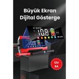 Fantastik Store 12V 8A Akıllı Akü Şarj Cihazı 12V 8A LCD Ekranlı Pulse Repair Otomatik Akü Şarj & Desülfatör ( Lisinya )