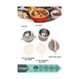 Fantastik Store 1800ML Lunchbox 2 Katlı 4-6 Saat Sıcak/soğuk Termos Özellikli Çelik Sefer Tası Yemek Kutusu (Kahverengi) - 0,5 L