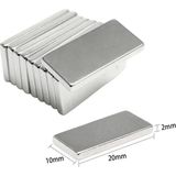 Fantastik Store 20×10×2 mm N35 Neodyum Mıknatıs – Köşeli, Nikel Kaplama (50’li Set) ( Lisinya )