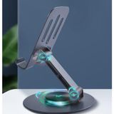 Fantastik Store 360° Döner Metal Telefon ve Tablet Tutucu Stand, Katlanabilir Teleskopik, Silikon Pedli, Kaymaz Tabanlı, Ev Ofis Seyahat Için Pratik Çözüm - 0-Koyu Mavi - Option-1