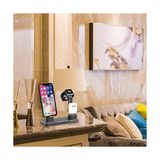 Fantastik Store 3'ü 1 Arada iPhone & Apple Watch & Airpods Şarj Standı Uyumlu– Metal Çoklu Şarj Istasyonu, 20 w Adaptörlü Hızlı Şarj, 2 m Lightning/usb‑c Kablo, Masaüstü Telefon Standı Siyah - Option-1 - 00-Siyah - Beyaz