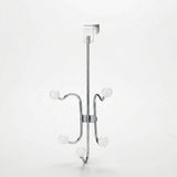 Fantastik Store 5 Kancalı Tekli Amerikan Kapı Arkası Krom Askılık – Kapıya Asılabilir Metal Askı, Kapı Üstü Askılık, Bornoz Havlu Çanta Askısı, Parlak Krom Organizer (Krom) - 0,25 gr