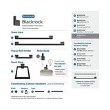 Fantastik Store Amerock BH36000MB | Mat Siyah Tekli Bornoz Kancası | 3-9/16 Inç (90 Mm) Uzunluk Havluluk | Blackrock | Banyo Için Havlu Kancası | Banyo Donanımı | Banyo Aksesuarları - Option-1 - Ahşap
