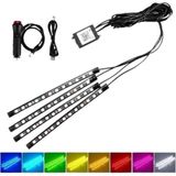 Fantastik Store Araç Içi Ayak Altı LED 12 LED Işık Sese Müziğe Duyarlı Rgb Işıklı Aydınlatma Seti