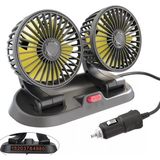 Fantastik Store Araç Içi Torpido Üstü Çift Fanlı Oto Vantilatör 360° Dönerli Numaratörlü 12-24 V