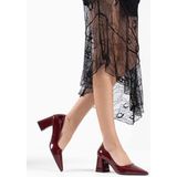 Fantastik Store Bordo Rugan Kadın Topuklu Ayakkabı TR08MS16G