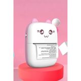 Fantastik Store C9 Pembe Mini Yazıcı Taşınabilir Termal Yazıcı Kablosuz Bağlantı Ap Kontrol Cep Yazıcısı ( Lisinya )