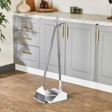 Fantastik Store Corner Taraklı ve Saplı Faraş Süpürge Seti - Katlanabilir Dik Faraş Takımı - Paslanmaz Çelik Saplı Ergonomik Temizlik Seti (Beyaz - Antrasit) - Option-1