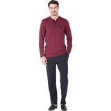 Fantastik Store D's Damat 221001 Uzun Kol Pijama Takımı - Bordo - 2XL