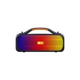 Fantastik Store DS155 30W Kablosuz Bluetooth 5.0 Rgb Aydınlatmalı Ipx5 Suya Dayanıklı Tws Boombox Taşınabilir Hoparlör Siyah - Option-1