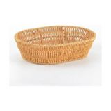 Fantastik Store El Yapımı Doğal Hasır Sepet - Oval Çok Amaçlı Ekmeklik ve Düzenleyici (20,5 x 20,5 x 7 Cm) - Kestane Akaju - Option-1