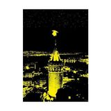 Fantastik Store Galata Kulesi 1000 Parça Neon Puzzle - 01-Mavi