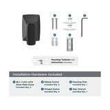 Fantastik Store Highland Ridge Mat Siyah Geçişli Tek Bornoz Askısı - Option-1 - Ahşap