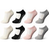 Fantastik Store Kaymaz Taban Yoga ve Pilates Çorabı 8’li Kadın, Silikon Tabanlı Nefes Alabilir Bilek Bantlı Çorap, Ev Yoga Pilates Trambolin Umre Için, 4 Renk - 36 - 40 - Çok Renkli