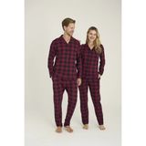 Fantastik Store Kocabey 9209 Erkek Apaj Yaka Pijama Takım - Mürdüm - XL