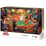 Fantastik Store Kumarbaz Köpekler 500 Parça Puzzle - 01-Mavi