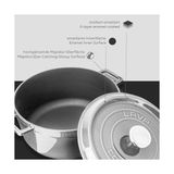 Fantastik Store Metal Premium Serisi - Döküm Yuvarlak Tencere, 28 Cm, Majolik Gri - (No Color) - Option-1