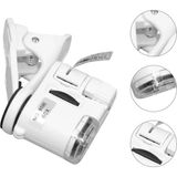 Fantastik Store Nikula- 60X Mini Cep Telefonu Için Mandallı Mikroskop Uv Ledli Büyüteç Model AL2431 ( Lisinya )