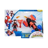 Fantastik Store Spidey And His Amazing Miles "spin" Morales Techno-Racer Aksiyon Figürü ve Oyuncak Aracı - 01-Mavi