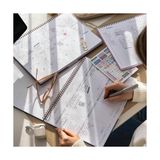 Fantastik Store Süresiz Haftalık Spiralli Masaüstü Planlayıcı 24X34 cm - Desk Planner Bordo - -- - Option-1