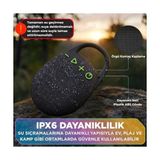 Fantastik Store Taşınabilir Bluetooth Hoparlör V5.3 Önü Kumaş Kaplı Tft/aux/usb Destekli Rgb Işıklı Ipx6 Su Sıçramalarına Dayanıklı Type-C Şarjlı Kablosuz Speaker (Siyah) - Option-1