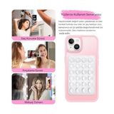 Fantastik Store Vakumlu Silikon Telefon Tutucu, Telefon Vantuz, Telefon Ayna Tutucu, Duş, Tiktik Video Çekim Tutucu (Toz Pembe, Çift Taraflı Vakum) - Option-1 - 00-Siyah - Beyaz