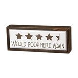 Fantastik Store Word Box Tabelası, Would Poop (105209) - 1,5 lt - Ahşap