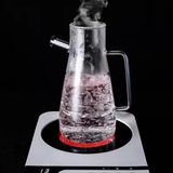 Fantastik Store Yağdanlık Bambu Kapaklı Borosilikat Cam Yağlık Tezgah Üstü Zeytinyağ Şişesi Pratik Nar Ekşisi Nerdek Şişesi 900 ml - 1650 W