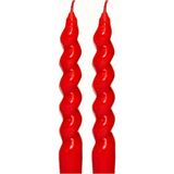Fantastik Store Yılbaşı 2'li Twirl Glow Kırmızı Şamdan Mum Seti (18 Cm) - Option-1