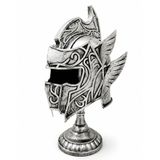 Fantastik Tasarımlı Miğfer Biblosu - Metal - 53x20 cm Dekoratif Obje