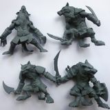 Fantasy Battles Kurt Adam Seti 54 mm 1/32 - 4 Fantezi Figürler Tehnolog Rus Oyuncak Askerler DND minyatürleri