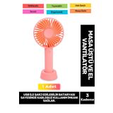 Fantazer 3 Kademeli Ultra Sessiz Hafif Kablosuz 1200mAh Pervaneli Taşınabilir Usb Şarj Masa El Fan Vantilatör