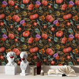 Fantazi Çiçekler Duvar Kağıdı, Kendinden Yapışkanlı Çok Amaçlı PVC Folyo, DIY Duvar Kağıdı (66x132 cm)