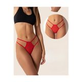 Fantazi Kırmızı Seksi Tül Kadın String - Fantezi Tanga