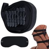Fantezi Aletleri, 7 Parça Fantezi Esaret Seti - Dayanıklı Fantezi Eşyaları | Ateşli Fantezi Ürünleri | Fantezi Kelepçe ve Yatak Kelepçesi ile Erotik Oyunlara Heyecan Katacak Bdsm Seti (Siyah)