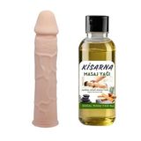 Fantezi Aletleri, Ucuz Gerçekci 5 Cm Dolgulu Penis Kılıfı