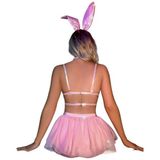 Fantezi Kadın Pembe Tavşan 4 parça Set