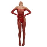 FANTEZİ KIRMIZI TAŞLI BODY VE JARTİYER VÜCUT ÇORABI BODYSTOKİNG LİKRALI ESNEK PAMUKLU